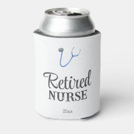 Enfriador De Latas Cute Blue Stethoscope Retired Nurse 