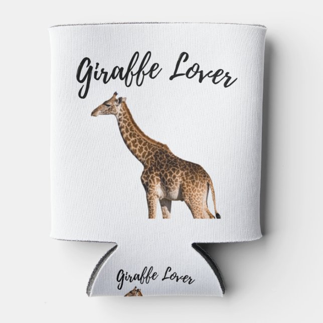 Enfriador De Latas Cute Brown Giraffe (Anverso)