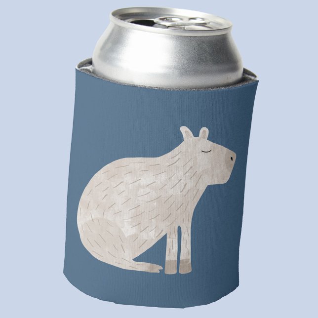 Enfriador De Latas Cute Capybara (Fun capybara can cooler)