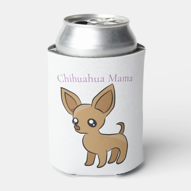 Enfriador De Latas Cute Chihuahua Mama Art Thunder_Cove (Lata Anverso)