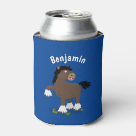 Enfriador De Latas Cute Clydesdale personalizado de caballo ilustraci
