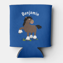 Enfriador De Latas Cute Clydesdale personalizado de caballo ilustraci
