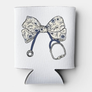 Enfriador De Latas Cute Coquette Bow Coquette Bow Nurse Enfermería
