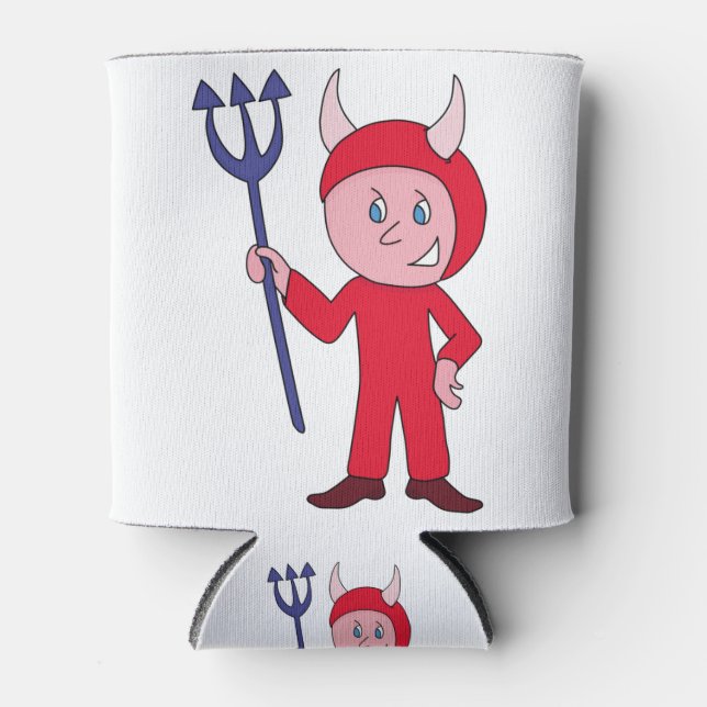 Enfriador De Latas Cute Devil Halloween Costume (Anverso)