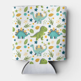Enfriador De Latas Cute Dinosaur Rex Seamless Pattern Name