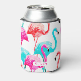 Enfriador De Latas Cute Flamingos