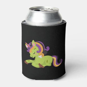 Enfriador De Latas Cute Frankenstein Unicorn Halloween