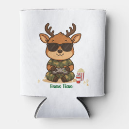 Enfriador De Latas Cute Gamer Deer “Game Time” Accent 