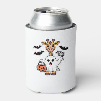 Enfriador De Latas Cute Ghost Giraffe � divertido disfraz de Hallowee