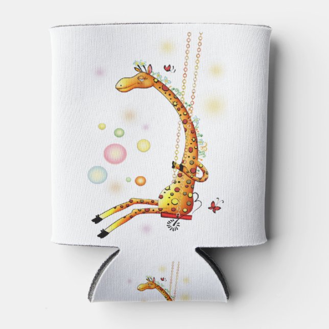 Enfriador De Latas Cute Giraffe (Anverso)