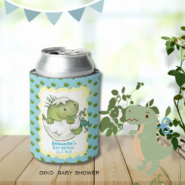 Enfriador De Latas Cute Hatching Dino Baby Shower Can Cooler 