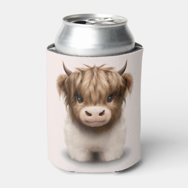 Enfriador De Latas Cute Highlands Escocia Cow (Lata Anverso)