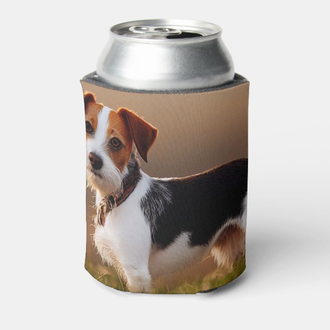 Enfriador De Latas Cute Jack Russel Terrier Dog Photography (Reverso de la lata)