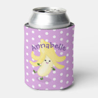 Cute kawaii banana personalizado púrpura ilustraci
