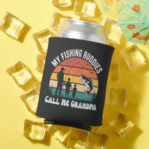 Enfriador De Latas Cute Llámame Abuelo Budistas De Pesca