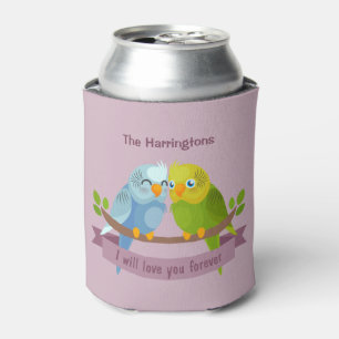Enfriador De Latas Cute Love Birds refrigerador de bebidas de nombre 