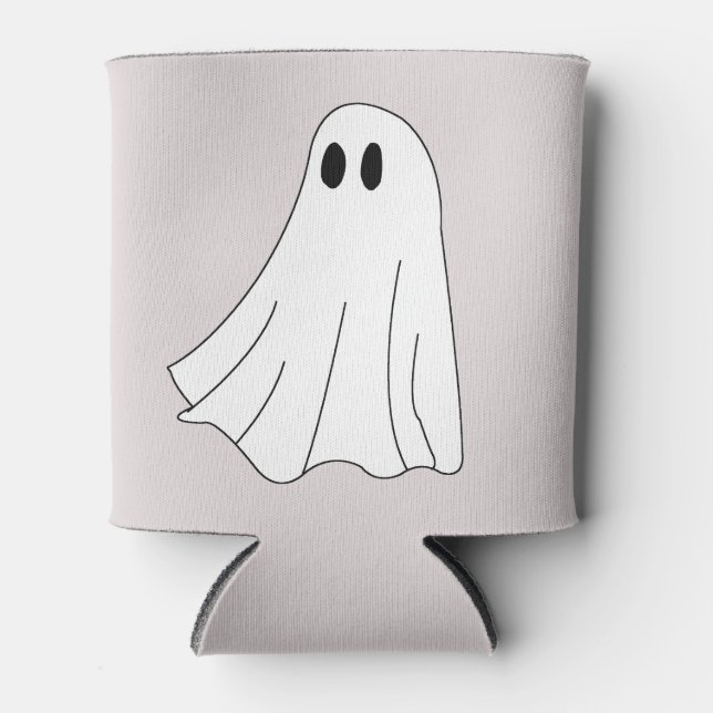 Enfriador De Latas Cute Pastel Ghost Pattern (Anverso)
