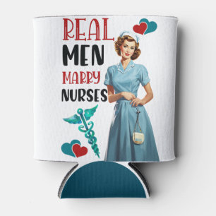 Enfriador De Latas Cute Pinup_ Hombres de verdad se casan con enferme