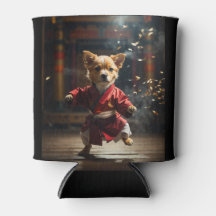 Cute Red Kung Fu Puppy Cooler