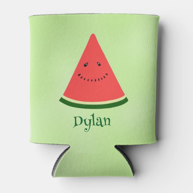 Enfriador De Latas Cute Watermelon Summer Personalized Can Cooler  (Anverso)