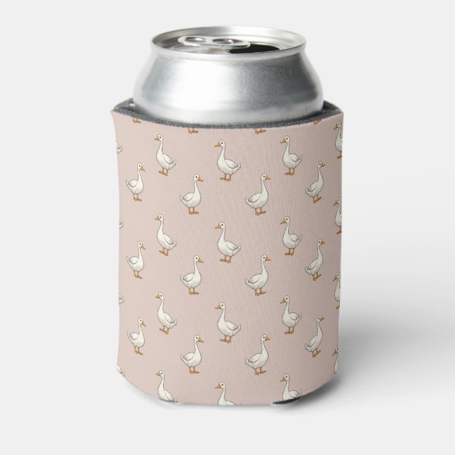 Enfriador De Latas Cute White Goose Pattern (Reverso de la lata)