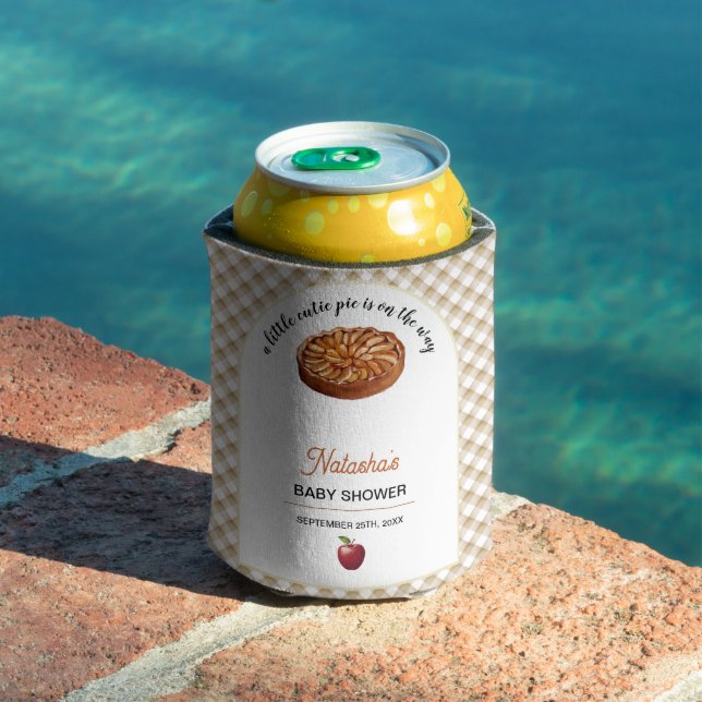 Enfriador De Latas Cutie Pie Apple Pie Acción de Gracias Baby Shower (Piscina in situ)