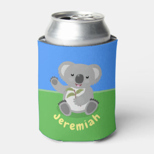 Enfriador De Latas Cuto feliz koala saludando al ilustracion personal