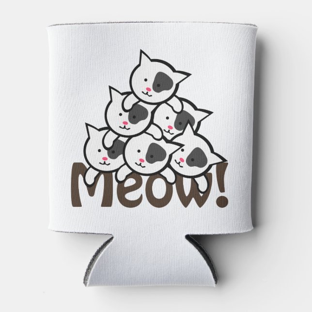 Enfriador De Latas Cuto gato (miau) negro (Anverso)