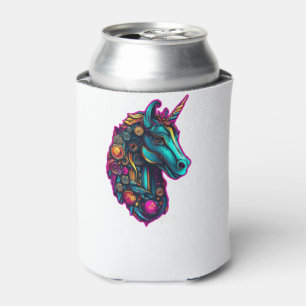 Enfriador De Latas Cyberpunk Unicorn Metalizado