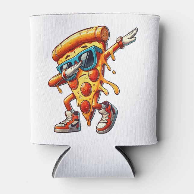 Enfriador De Latas Dabbing Pizza Slice Fun Tee gráfico para los amant (Anverso)
