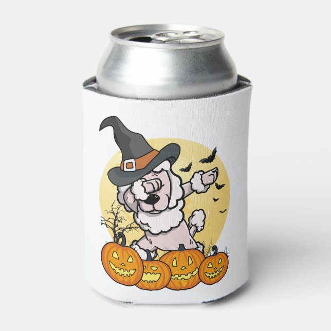 Enfriador De Latas Dabbing Poodle Halloween (Lata Anverso)
