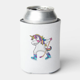 Enfriador De Latas Dabbing Unicornio Con Un Palo De Hockey Deporte Un