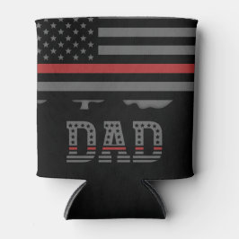 Enfriador De Latas Dad Thin Red Line Firefighter Dad