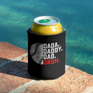 Enfriador De Latas Dada Papá Padre Bruh Béisbol Día del Padre Vintage