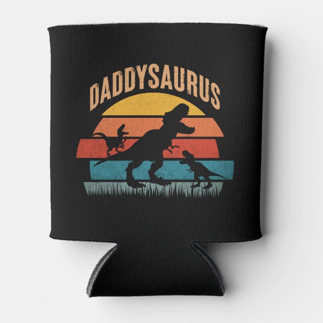 Enfriador De Latas Daddysaurus - Gracioso regalo de papá de dinosauri (Anverso)