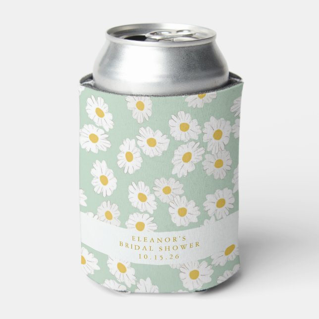 Enfriador De Latas Daisies de Tiza Primaveral Personalizadas para Des (Lata Anverso)