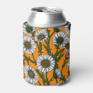 Enfriador De Latas Daisies on naranja