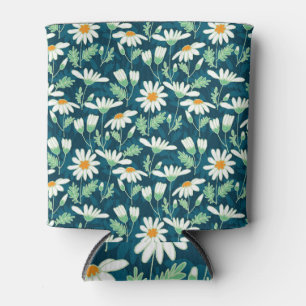 Enfriador De Latas Daisy Ditsy Chamomile Impresión romántica
