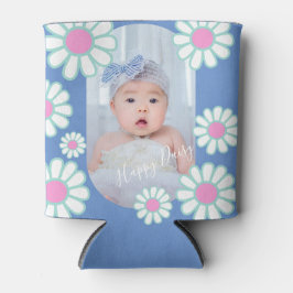 Enfriador De Latas Daisy Simple Blue Photo