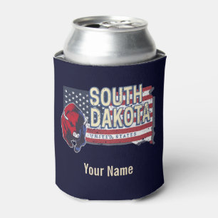 Enfriador De Latas Dakota del Sur Estados Unidos Aviso de mapa del es