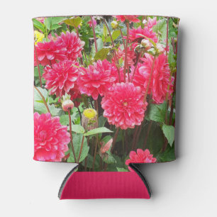 Enfriador De Latas Dalias Rosa Profundo