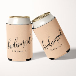 Enfriador De Latas Dama de honor suave melocotón escritura moderna