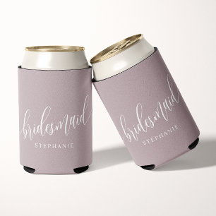 Enfriador De Latas Damas de Honor Lavanda Polvorienta Escritura Moder