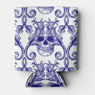 Enfriador De Latas damasco bohemio, adorno sin costura.