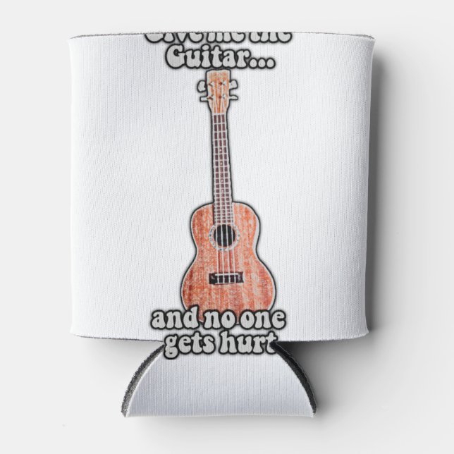 Enfriador De Latas Dame la guitarra y nadie se lastima. (Anverso)