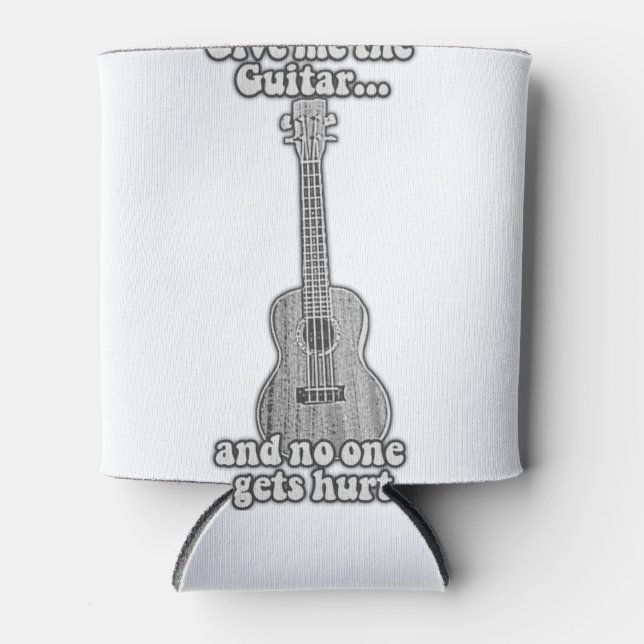 Enfriador De Latas Dame la guitarra y nadie se lastima. B y W (Anverso)