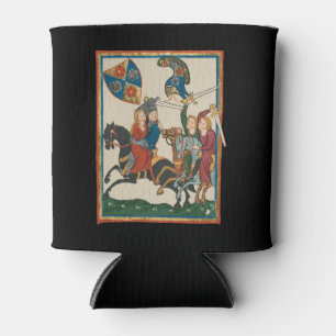 Enfriador De Latas Damsel en peligro, arte medieval del siglo XIV