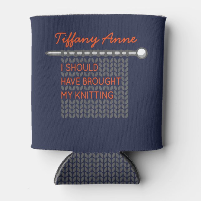 Enfriador De Latas Debí Haber Traído Mi Tejido - Gris (Anverso)