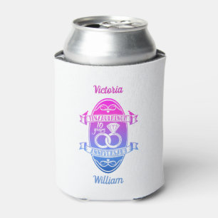 Enfriador De Latas Décimo aniversario boda TIN ALUMINIO