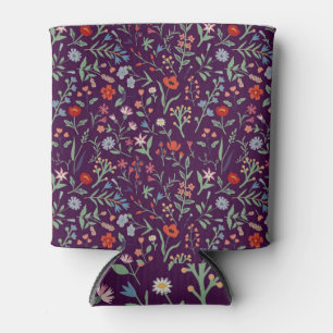 Enfriador De Latas Decorativo patrón floral sin costuras.